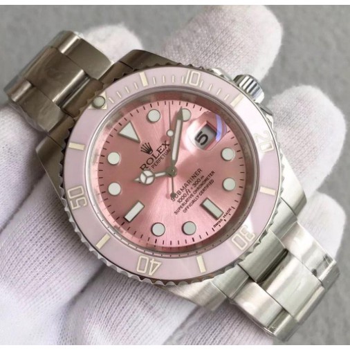 Rolex 勞力士潛航者型系列女士手錶 粉水鬼 黑水鬼 綠水鬼 粉盤腕表 機械表時尚可愛女錶 粉色鏡面