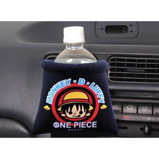 車之嚴選 cars go 汽車用品【CE33】日本 ONE PIECE 航海王/海賊王 魯夫 冷氣口飲料置物袋收納袋