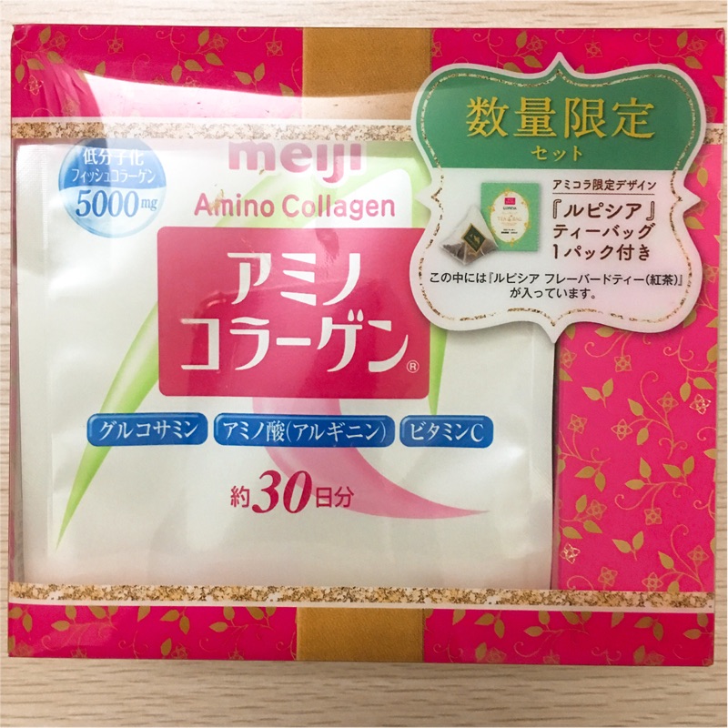 【現貨附茶包】日本 Meiji 明治膠原蛋白粉補充包214g 30日份
