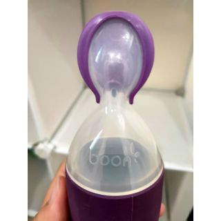 美國 boon - 副食品湯匙(紫)【結合容器與湯匙的新設計 】