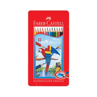 FABER-CASTELL 輝柏 115913 水性彩色鉛筆 12色 紅色鐵盒