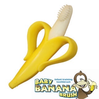 當天出貨 全新 台灣製🍌BABY BANANA 心型香蕉固齒器牙刷 12m+