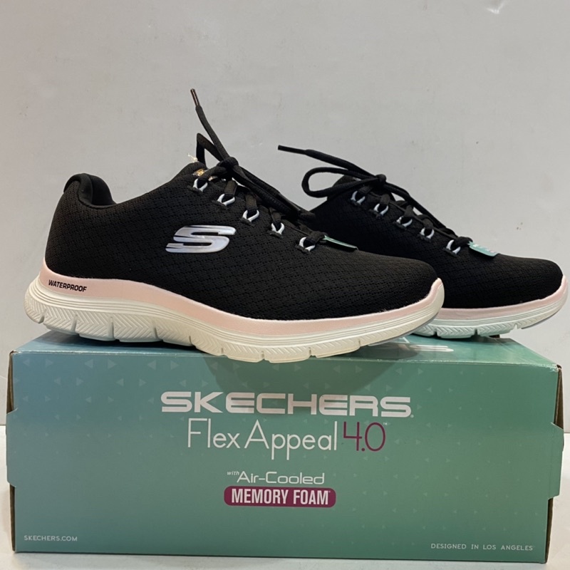 ＊dodo_sport＊ SKECHERS 健走鞋 FLEX 防水 黑粉白 網布 慢跑鞋 女 149298