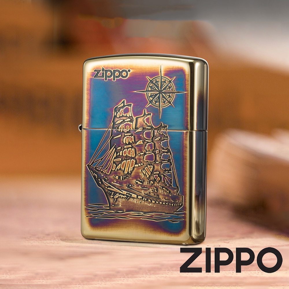 ZIPPO 冒險啟航(燻黑金)防風打火機 日本設計 官方正版 現貨 限量 禮物 送禮 終身保固 ZA-3-182A