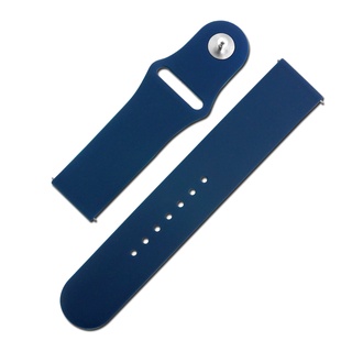 Watchband / 各品牌通用 快拆錶耳 輕盈舒適 運動型 穿式按夾扣 矽膠錶帶 深藍