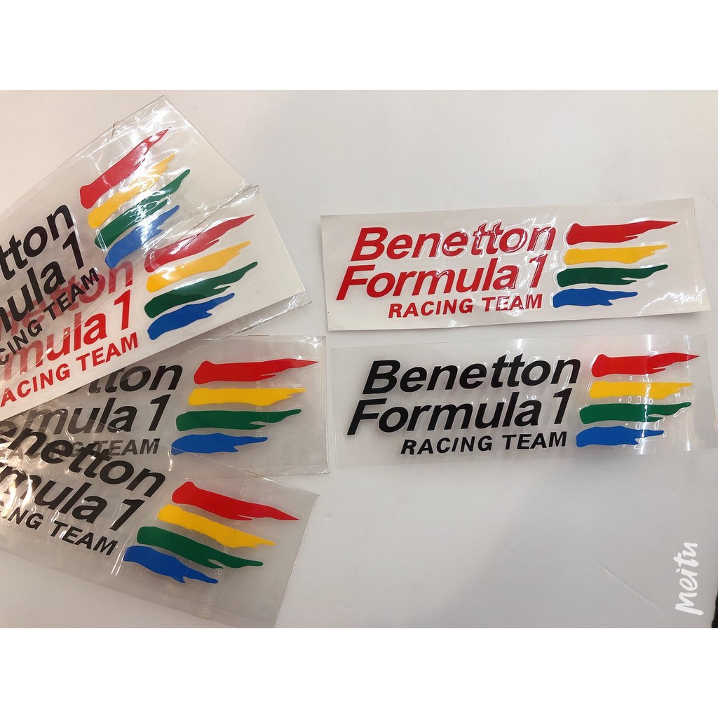 【網購天下】Benetton Formula 1 在車上車貼 汽車貼紙  13.1cm*3.5cm 2種顏色
