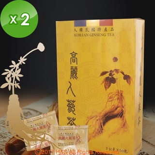 《瀚軒》精選韓國高麗人蔘茶(3g*50包)2盒特價回饋