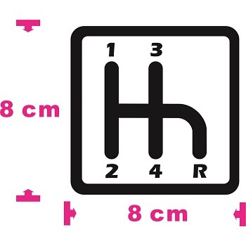 【豆豆彩藝】4速手排 4MT 簍空防水貼紙 ( austin mini 303 march)