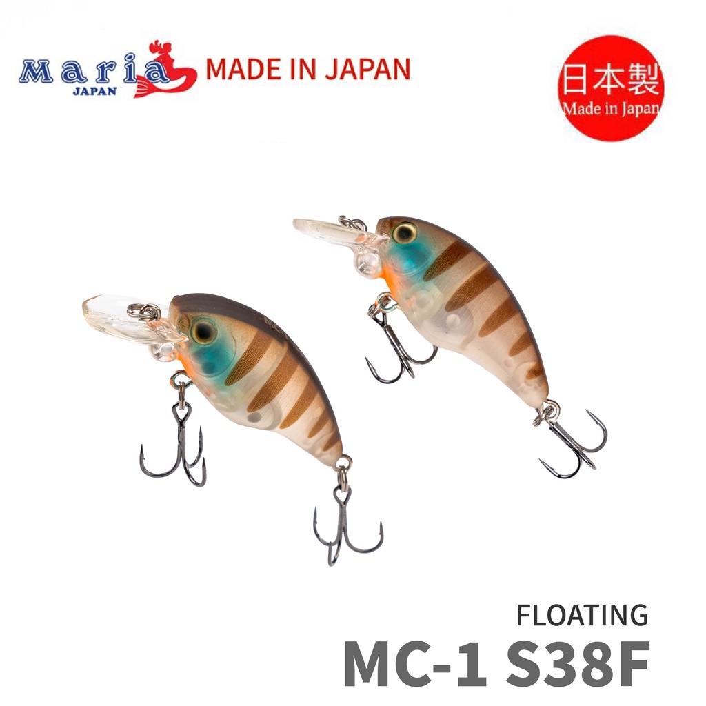 【獵漁人】【特價】日本製 Maria MC-1 SHALLOW  短舌板小胖米諾 路亞硬餌 38MM/4.2g
