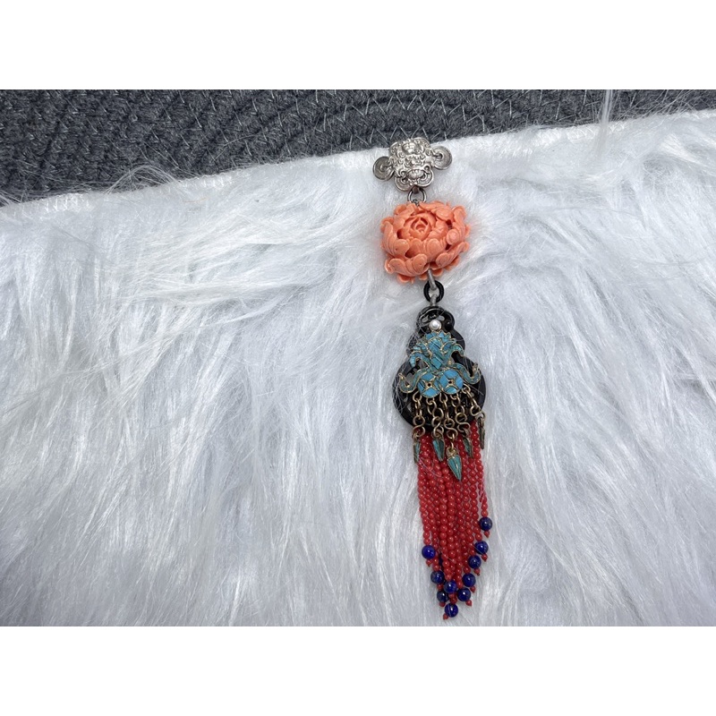 半額:新品(ケース・袋付き)】紅白本珊瑚念珠 ブラウン房 働くクルマ