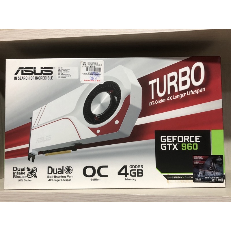 華碩GTX960 4G TURBO 一手卡