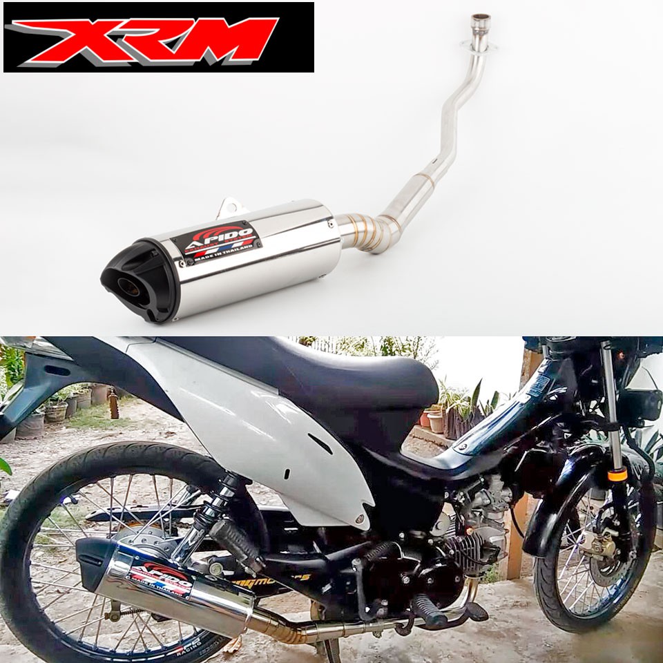 摩托車改裝競技XRM125排氣管  XRM 110 消聲器 XRM-125