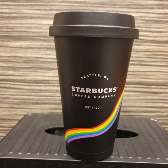 現貨彩虹星巴克LGBT情人節不鏽鋼杯