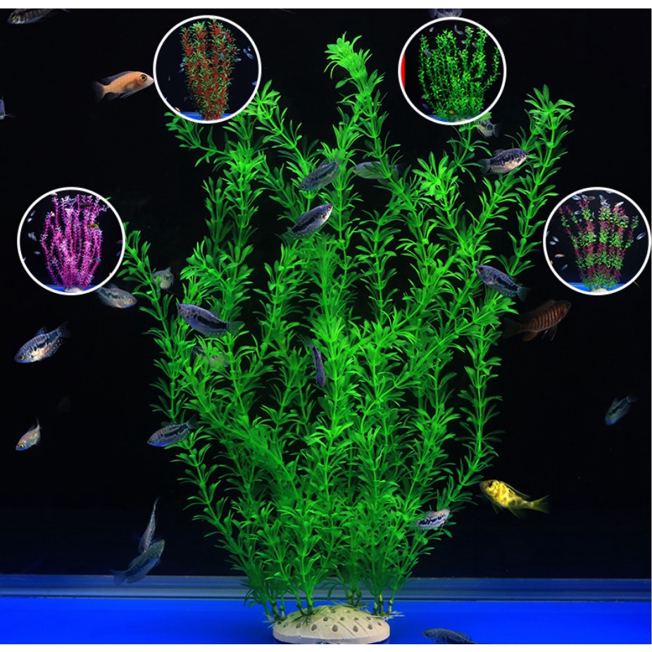 小豬豬精選包郵特價仿真水族大水草后景長草高草魚缸造景假水草塑料水草60cm.