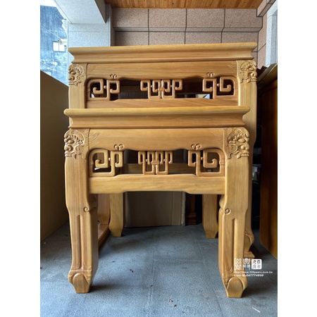 （請詢價）🏆聯興神桌佛具百年老店：客製寬3.6尺、高4.2尺檜木小神桌