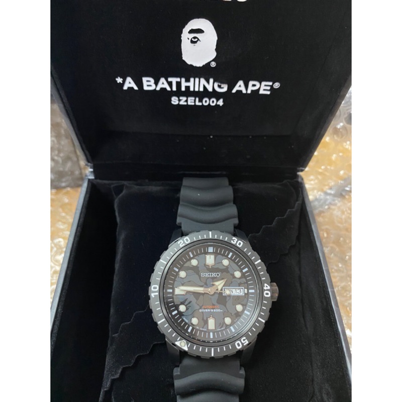 預購 全新 BAPE X SEIKO ABC CAMO MECHANICAL DIVERS WATCH 聯名潛水錶