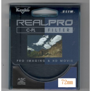 【玖華攝影器材】Kenko REALPRO CPL 72mm (薄框) 防滴抗油汙 數位多層鍍膜 偏光鏡 環形偏光鏡