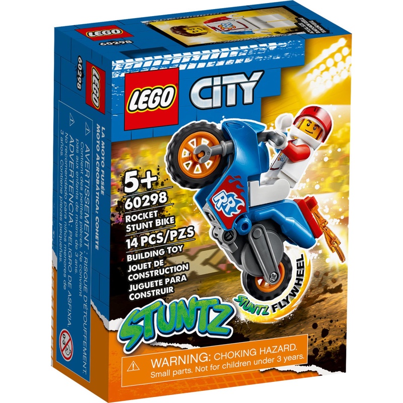 ［想樂］全新 樂高 LEGO 60298 City 城市 飛天特技 摩托車