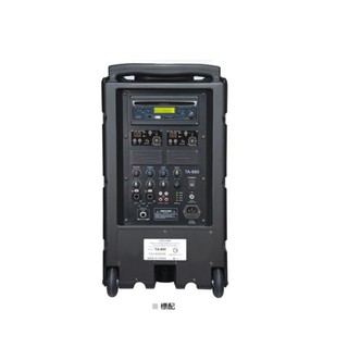 【昌明視聽】TEV TA-680 8吋 行動擴音喇叭 附2支選頻式無線麥克風 CD 藍芽USB撥放器內建