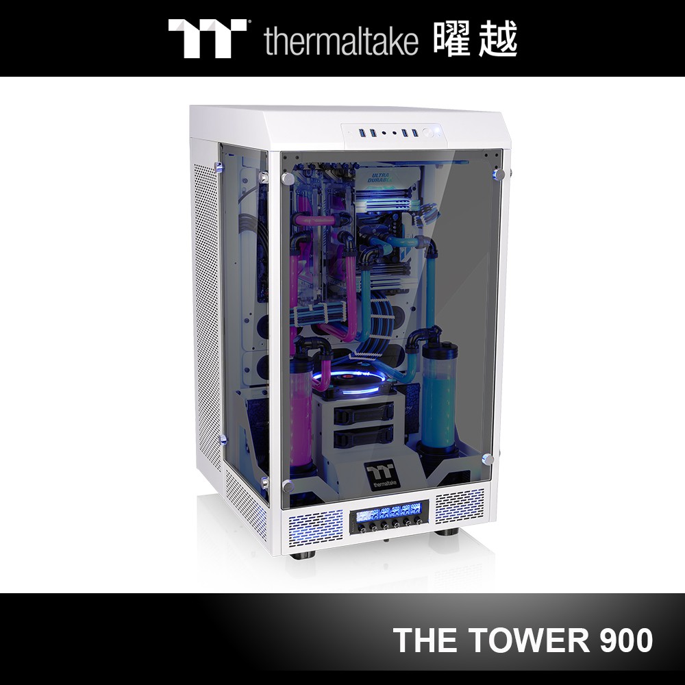 曜越 The Tower 900 E-ATX 全景 直立式 機殼 雪白 CA-1H1-00F6WN-00