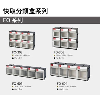 【樹德 Shuter】FO-308 FO快取分類盒系列 工具盒 居家收納 工業收納 零件盒 螺絲 收納盒 整理盒