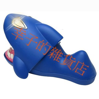整蠱咬手鯊魚 電動親子遊戲/GAME/派對/咬手指大鯊魚/發光發聲玩具/咬手整人玩具/團體活動/大白鯊 現貨 Q130