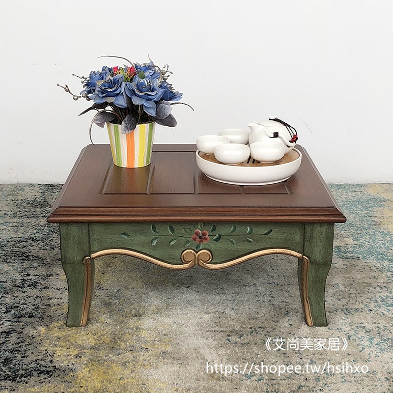 艾尚美家居 歐美式小炕幾飄窗小茶幾榻榻米音響座花幾地中海家具和室幾桌0278 蝦皮購物