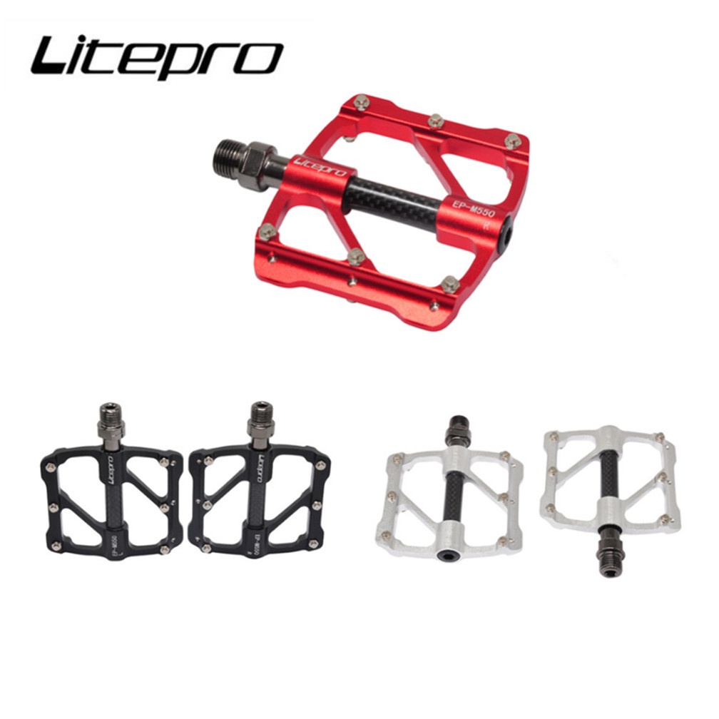 Litepro 折疊自行車 3 密封軸承踏板防滑碳纖維踏板