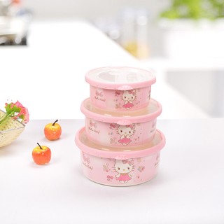 HelloKitty保鮮碗時尚卡通便當盒套裝
