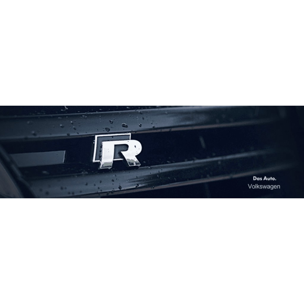 VW GOLF改裝R＆RLINE車標貼(黑色)