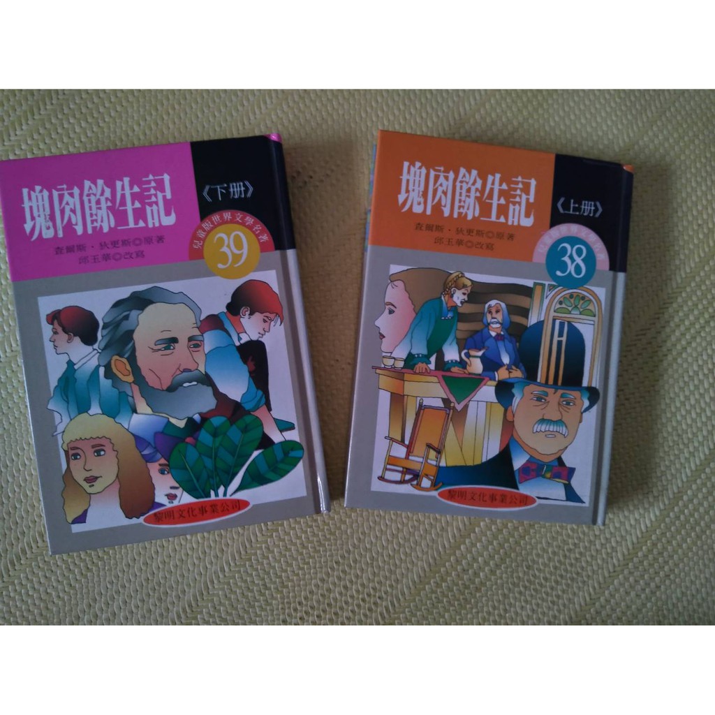 世界文學名著兒童精選版本 塊肉餘生記 上下冊 合售 黎明文化 早期絕版書 民87