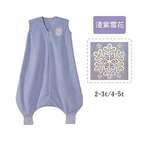 天天開心的商店~美國Halo Sleepsack 防踢背心 防踢睡袍 防踢被~秋冬刷毛厚款-淺紫雪花(2-3T)