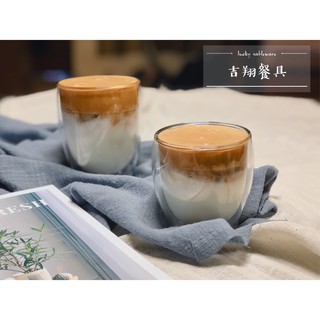 【吉翔餐具】400次咖啡☕️雙層玻璃杯 拿鐵杯 不燙手 雙層隔熱杯 玻璃杯 雙層咖啡杯 茶杯 真空玻璃杯 飲料杯
