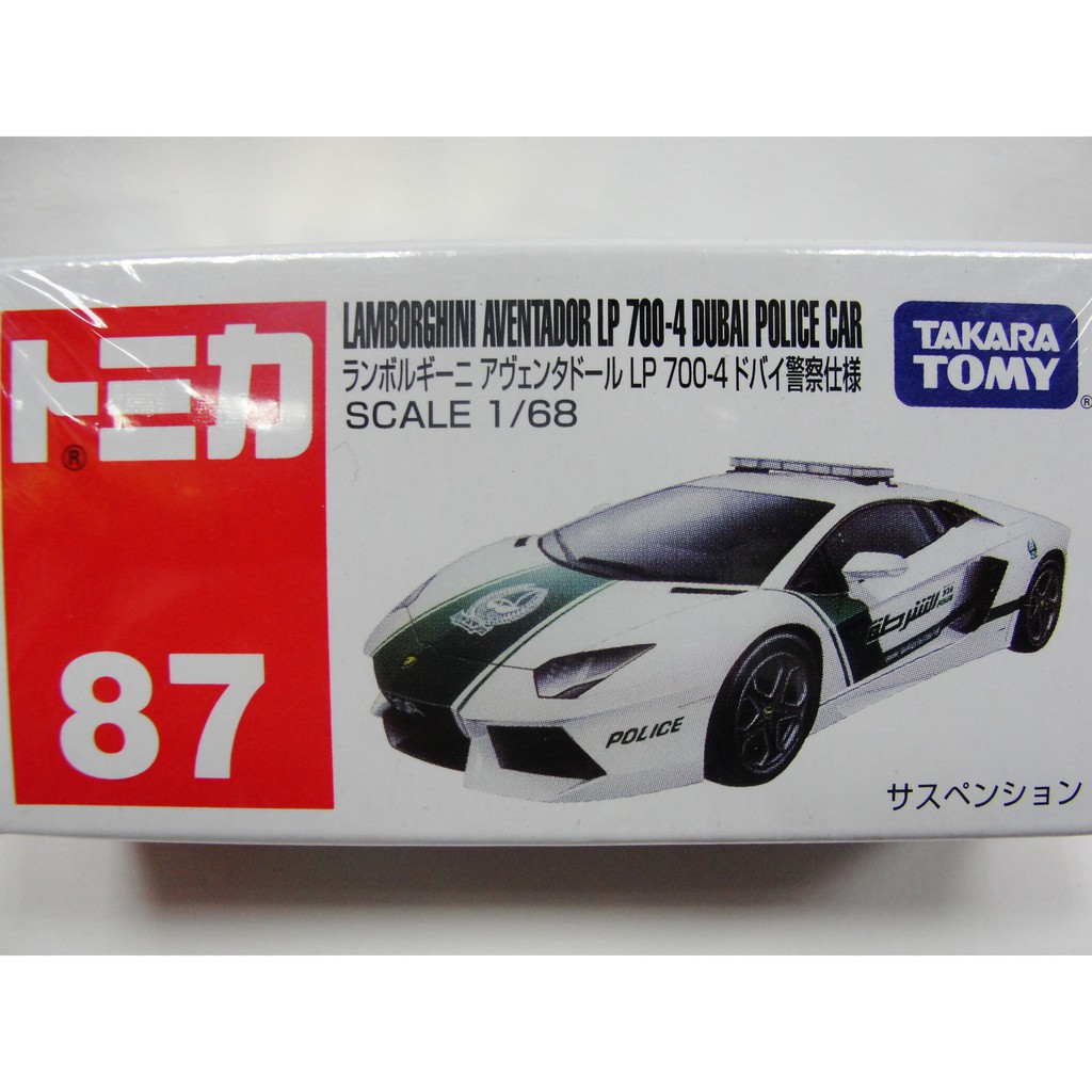 [佑子媽]TOMICA 多美小汽車 NO.087 杜拜警車 藍寶基尼 DUBAI _TM087A