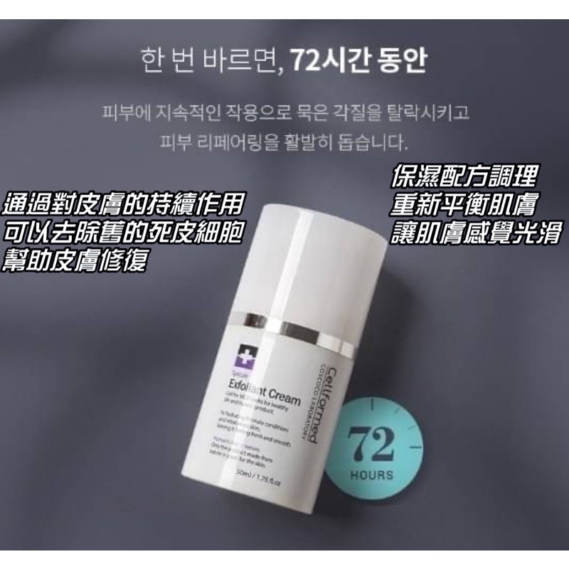韓國CELLFORMED喚膚72小時去角質微針面霜(50ml)