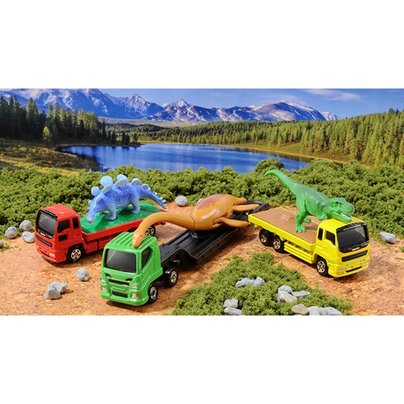 現貨takaratomy 多美小汽車恐龍運搬車組 蝦皮購物