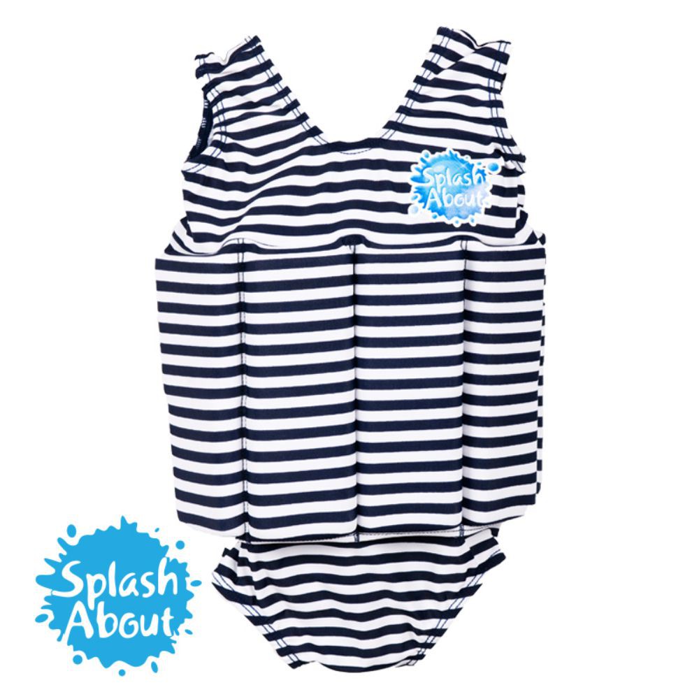 潑寶 FloatSuit 兒童浮力泳衣 - 藍白條紋