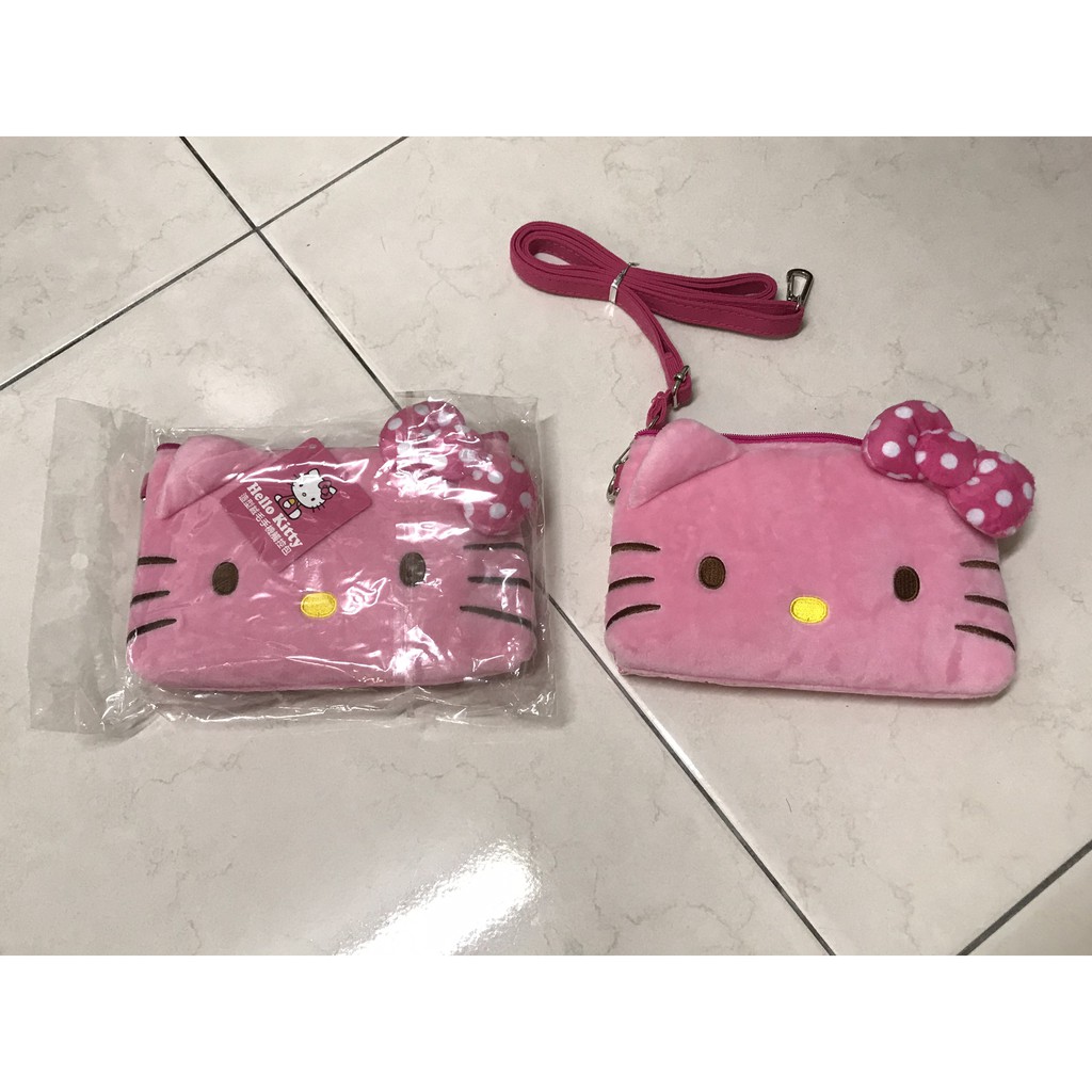 Hello Kitty造型絨毛手機觸控包 (全新)