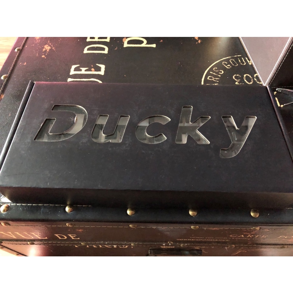 Ducky PBT 雙色 布丁鍵帽 珊瑚紅/經典藍 透光 不破孔鍵帽 108鍵 英文版
