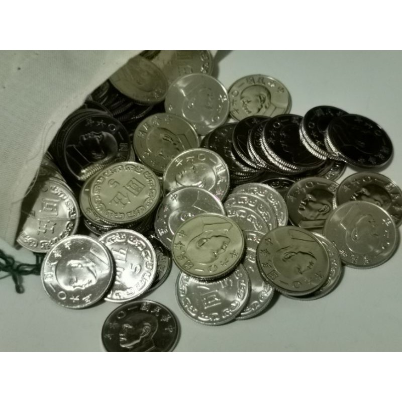 售106年5元硬幣全新未使用原封條拆裝品