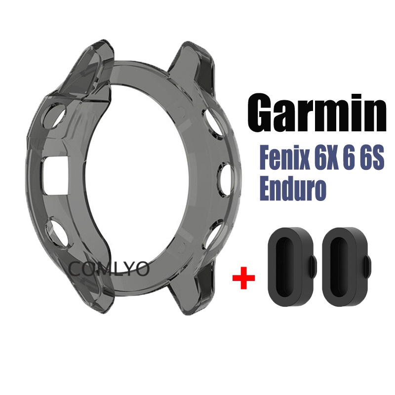 佳明Garmin Fenix 6X 6 6S Pro Enduro 保護殼  智能手錶蓋外殼 充電端口防塵塞