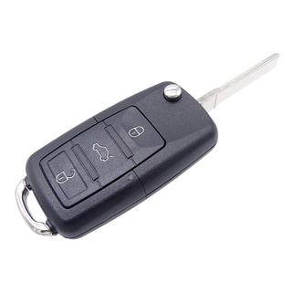 大眾汽車替換鑰匙 未切割空白鑰匙 可折疊鑰匙盒 用於Passat B5 VW Golf Polo Bora Tiguan