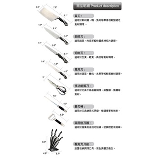 掌廚可樂膳 -經典八件式刀具組CH-UR05