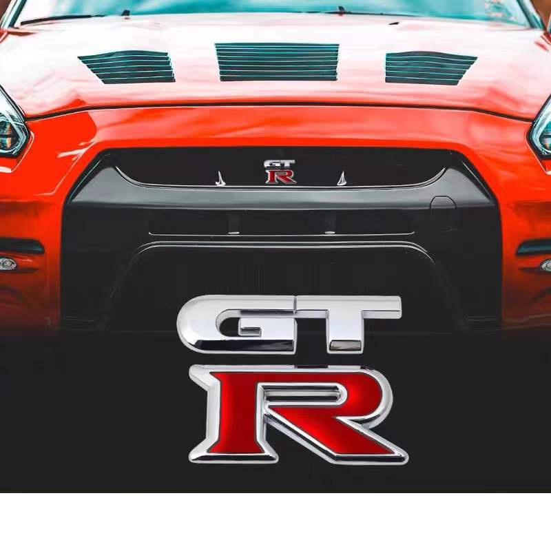 NISSAN 1 ✿ 金屬 GTR 徽標日產 GTR 3D 改裝分體汽車汽車裝飾後行李箱標誌徽章貼紙貼花日產 GTR