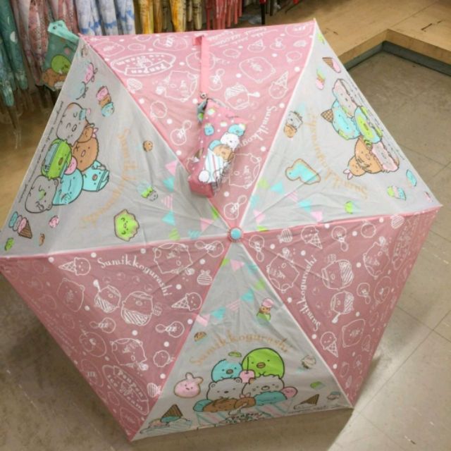 [三和小舖] 日本正版 角落生物彎把 防風 折疊雨傘 摺疊傘 藍/粉紅色$450