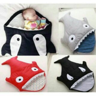 寶寶必備可愛鯊魚造型防踢睡袋