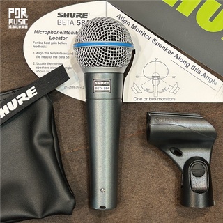 搖滾玩家樂器】全新公司貨附原廠袋 SHURE Beta58A 專業 動圈式 麥克風 Beta 58A BETA58A-X