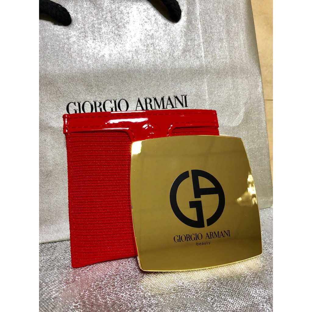 Giorgio Armani 隨身補妝時尚鏡小樣 小化妝鏡 正品 附提袋