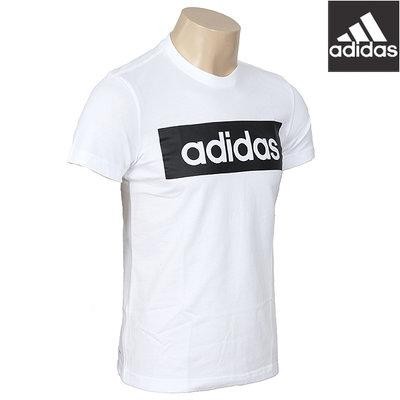 【鞋印良品】adidas 愛迪達 經典 字母 TEE T恤 AJ6076 白 黑 素T 運動 健身 訓練 透氣 排汗