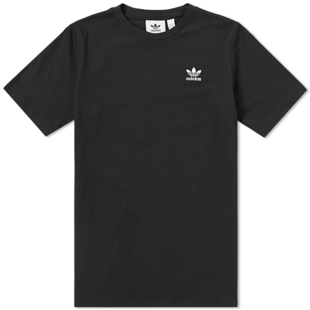 ＂樂菲斯＂全新正品 Adidas Originals 刺繡 LOGO 短T 黑 白 基本款 三葉草 T恤
